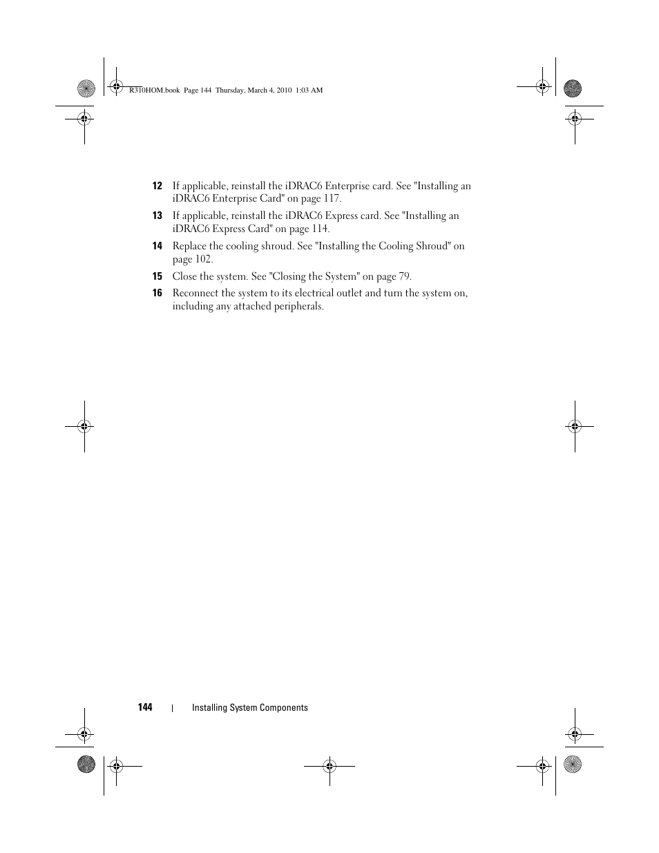Dell PowerEdge R310 User Manual | Page 144 / 176