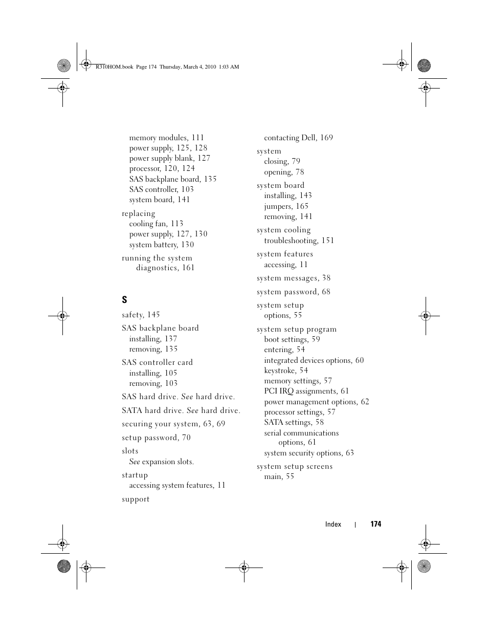 Dell PowerEdge R310 User Manual | Page 174 / 176