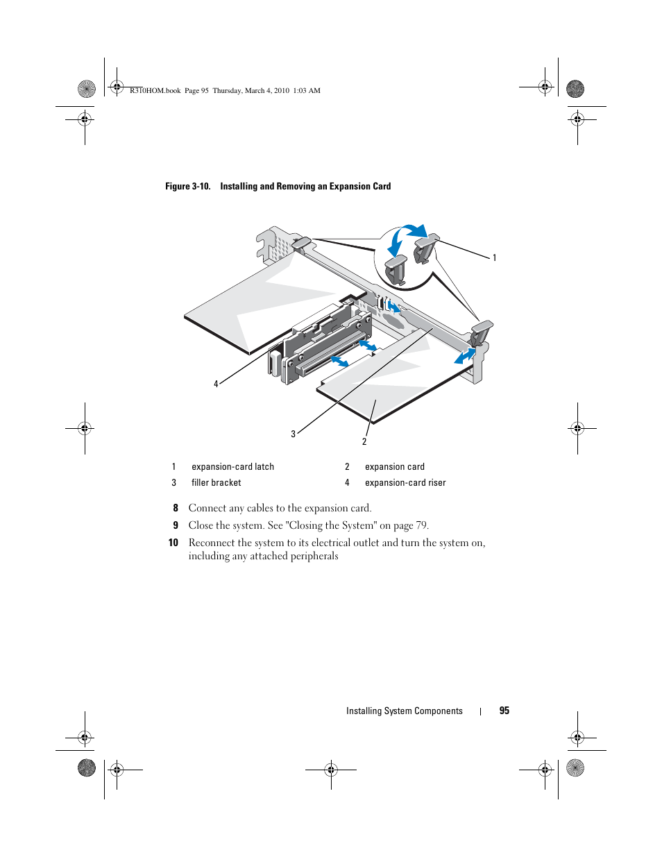 See figure 3-10, D latch. see figure 3-10 | Dell PowerEdge R310 User Manual | Page 95 / 176