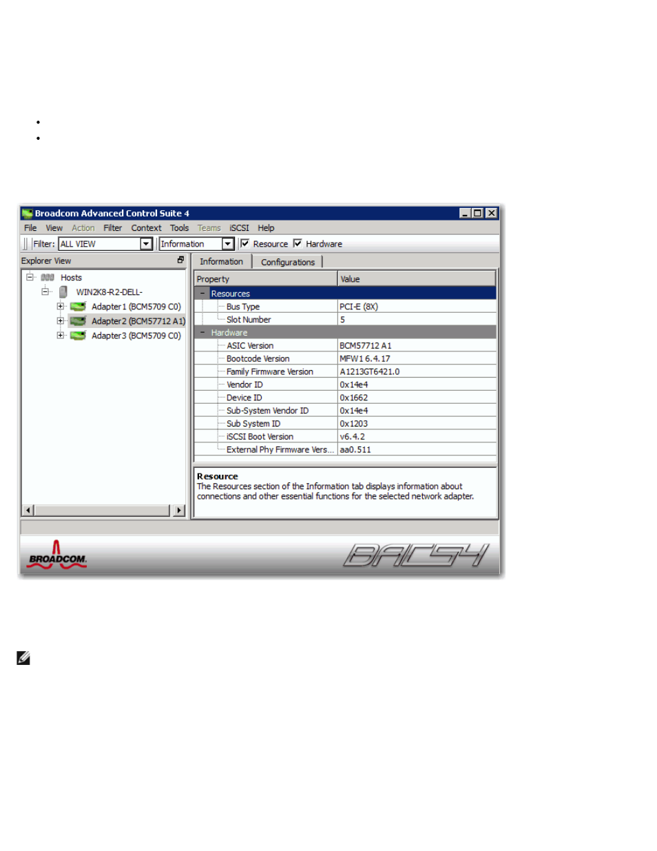 Managing the network adapter | Dell Broadcom NetXtreme Family of Adapters User Manual | Page 104 / 175
