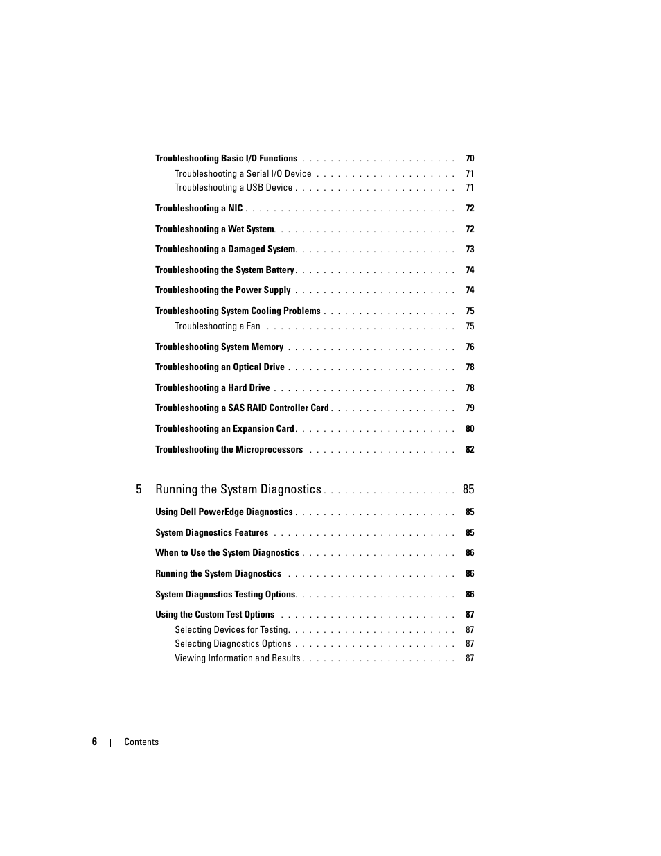 5running the system diagnostics | Dell PowerEdge SC1435 User Manual | Page 6 / 132