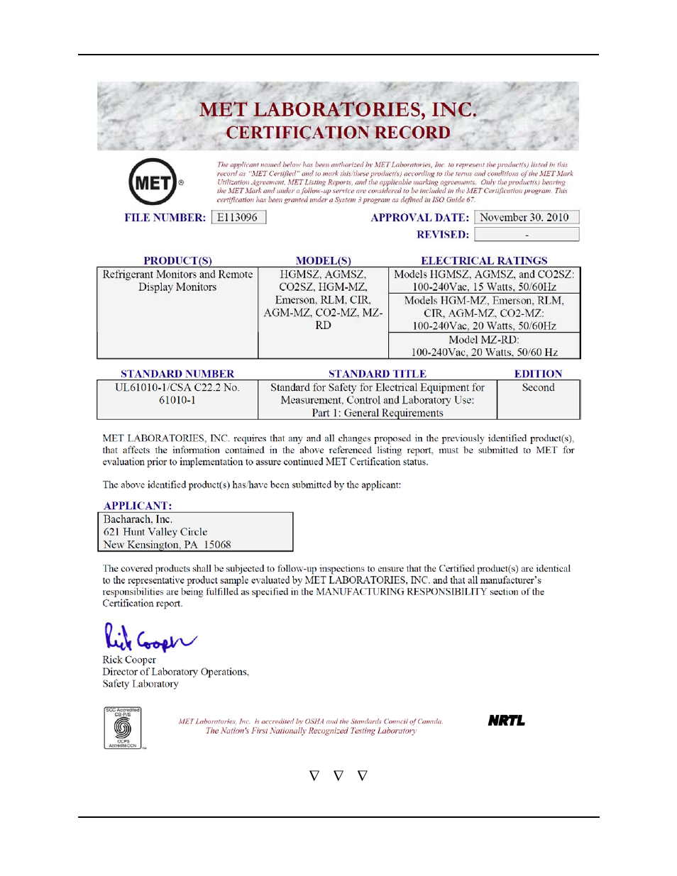 Bacharach 3015-4286 User Manual | Page 39 / 40