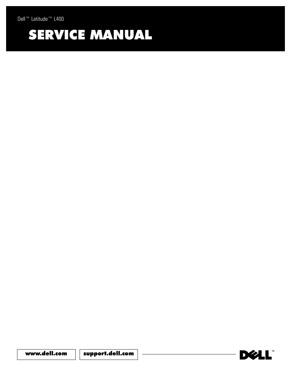 Dell Latitude L400 User Manual | 44 pages