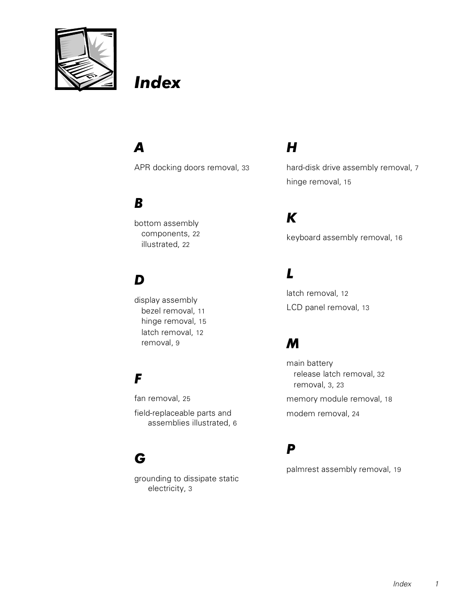 Index | Dell Latitude L400 User Manual | Page 41 / 44