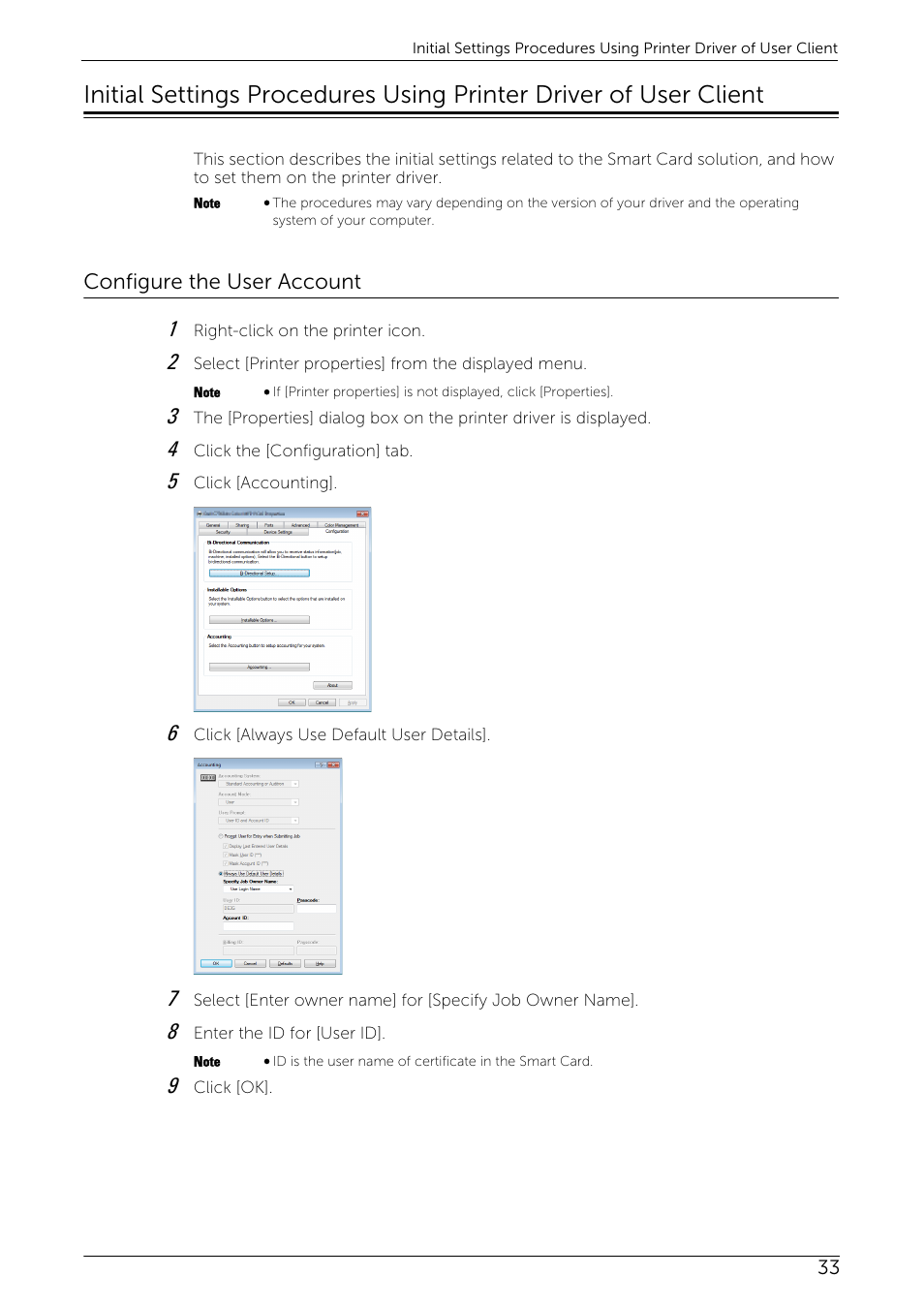 Configure the user account | Dell C5765DN MFP Color Laser Printer User Manual | Page 33 / 53