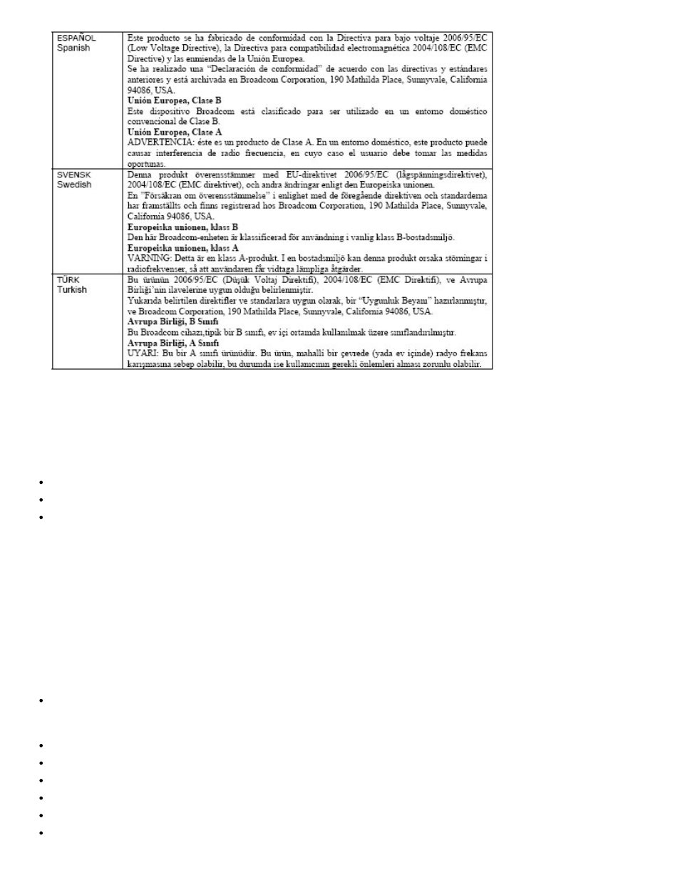 Canadian regulatory information (canada only) | Dell Broadcom NetXtreme Family of Adapters User Manual | Page 242 / 264
