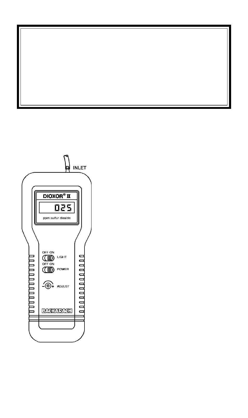 1 introduction | Bacharach DIOXOR 19-7038 User Manual | Page 3 / 11