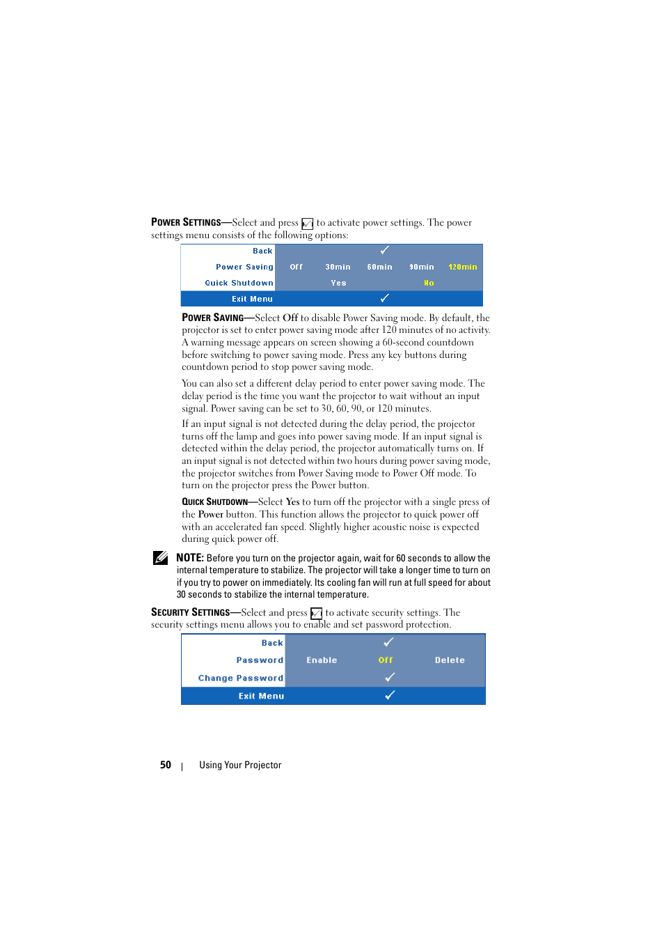 Dell S300w Projector User Manual | Page 50 / 109