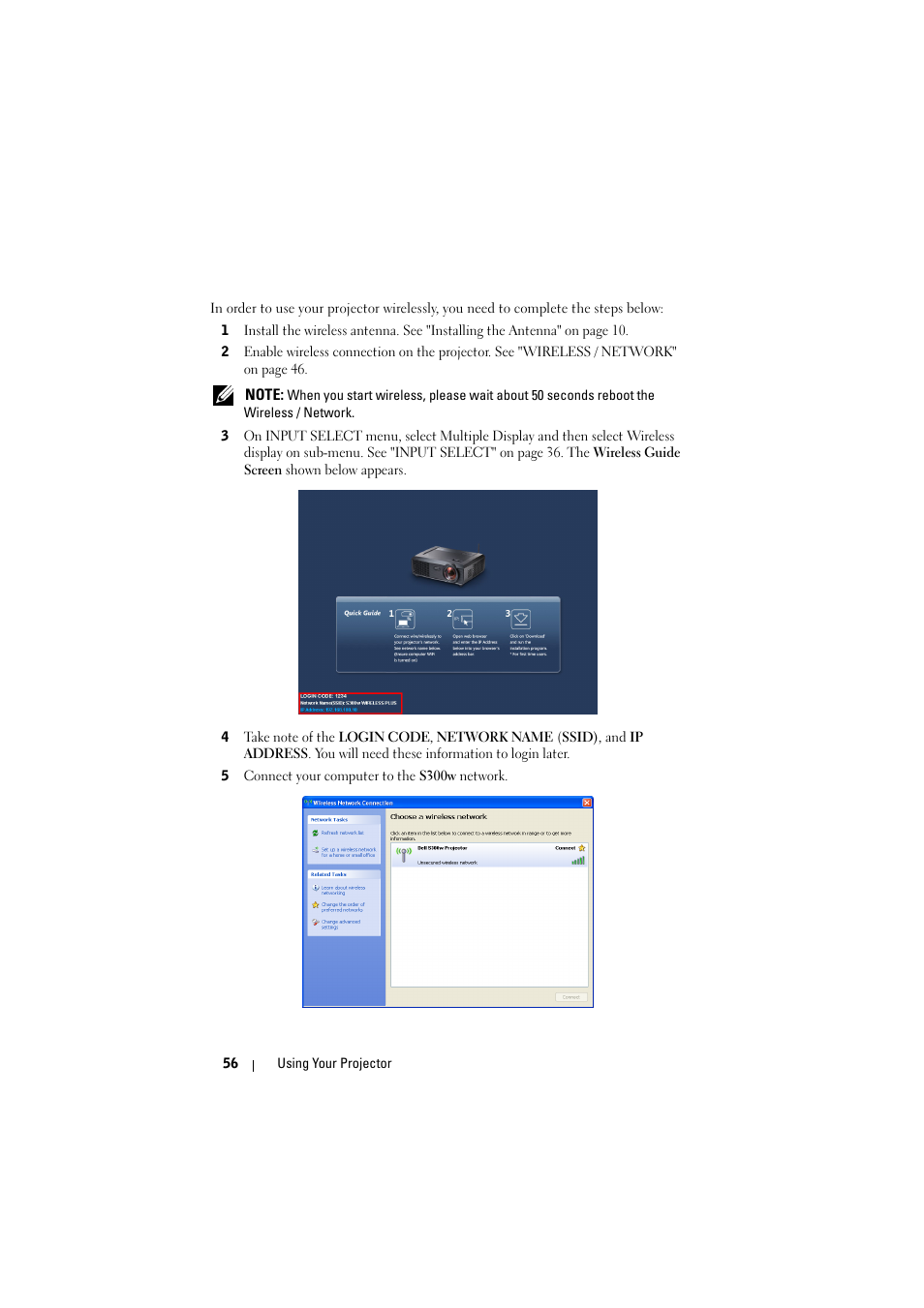 Dell S300w Projector User Manual | Page 56 / 109