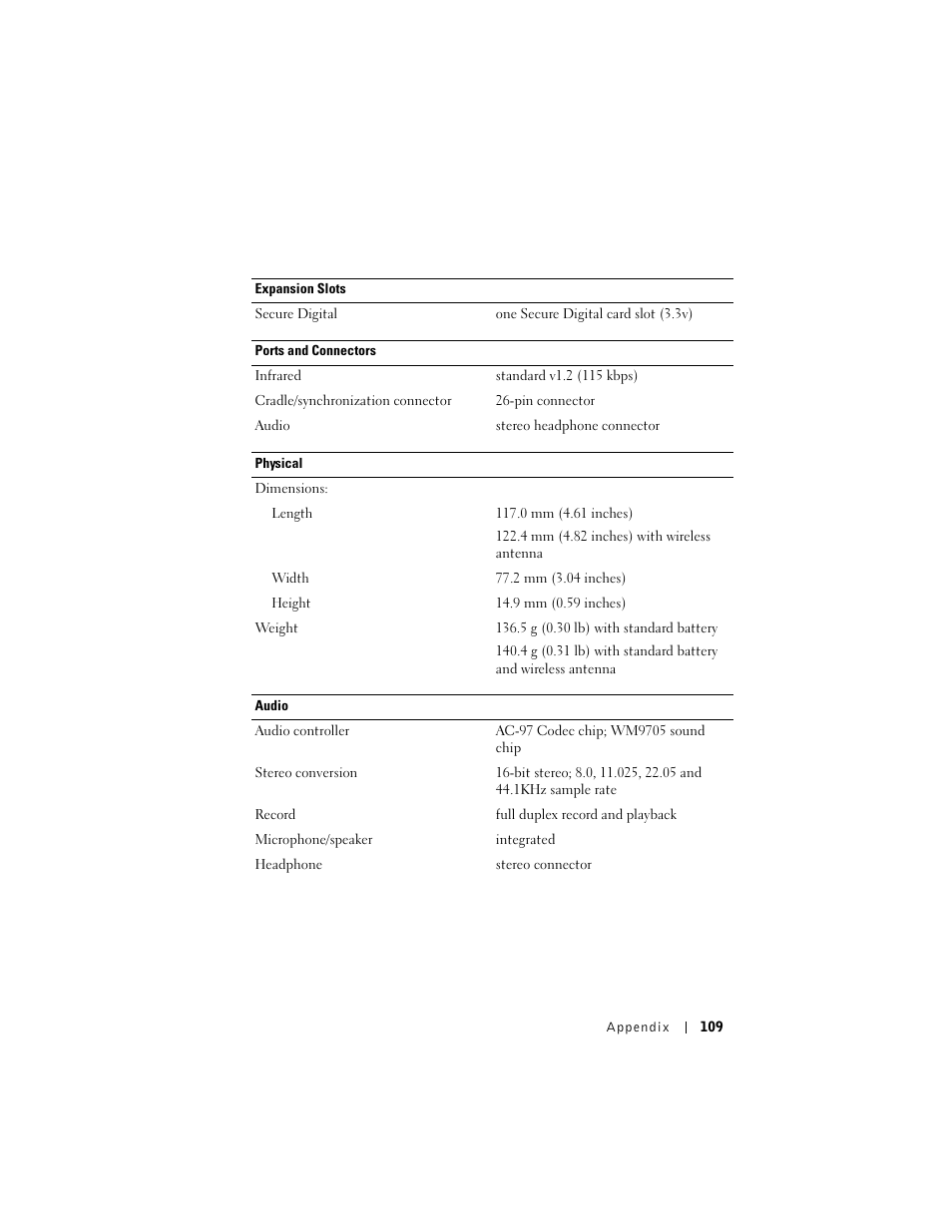 Dell AXIM X3 User Manual | Page 109 / 178