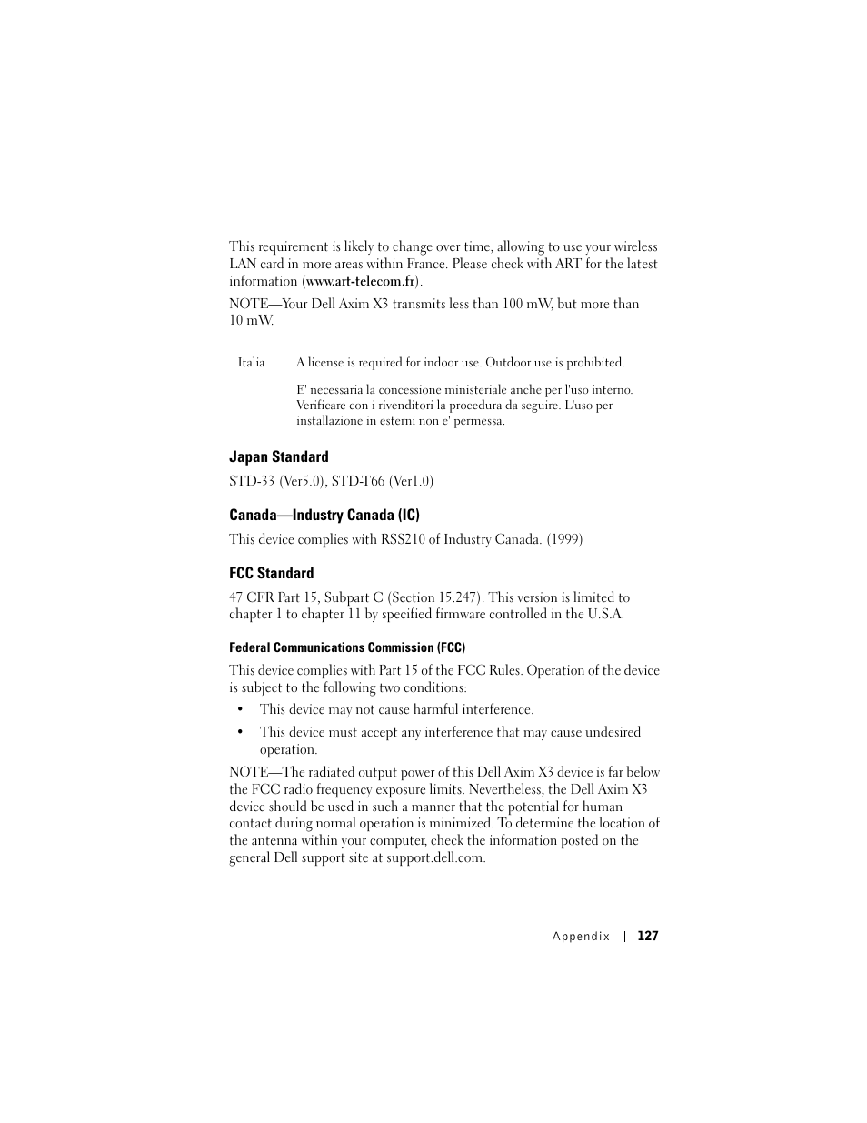 Dell AXIM X3 User Manual | Page 127 / 178