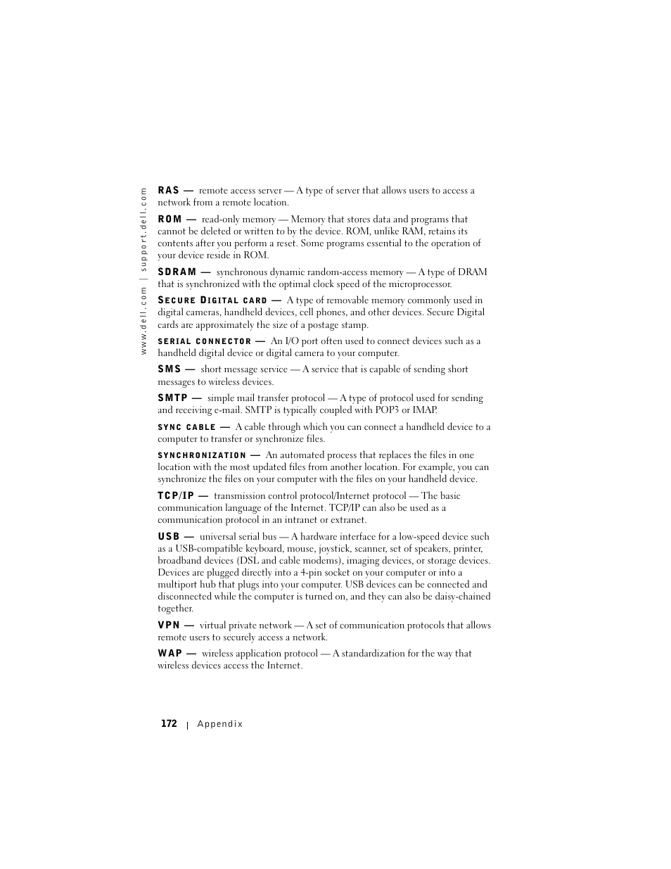 Dell AXIM X3 User Manual | Page 172 / 178