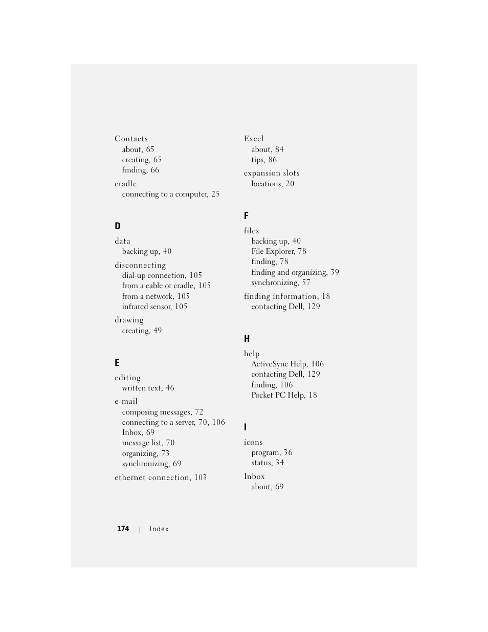 Dell AXIM X3 User Manual | Page 174 / 178