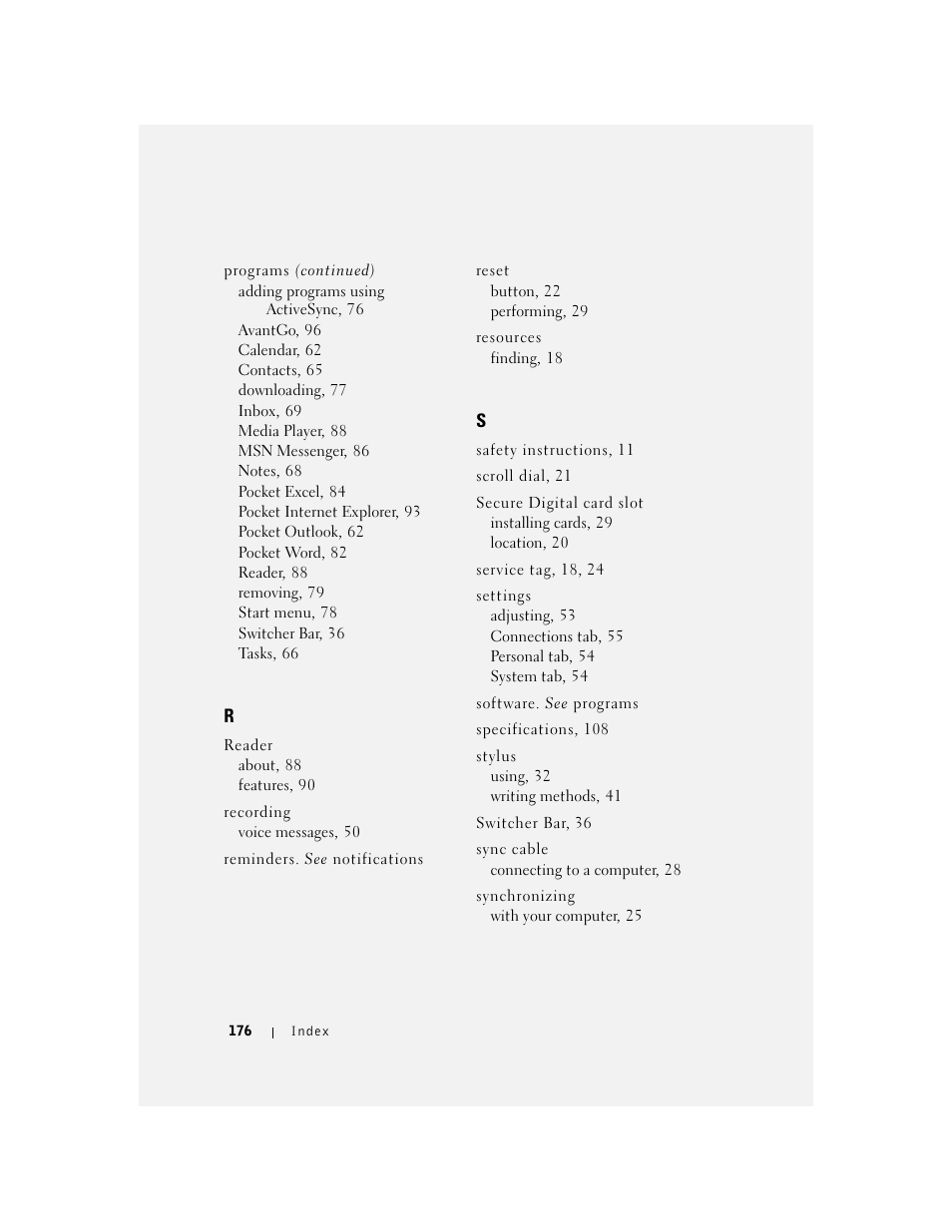 Dell AXIM X3 User Manual | Page 176 / 178