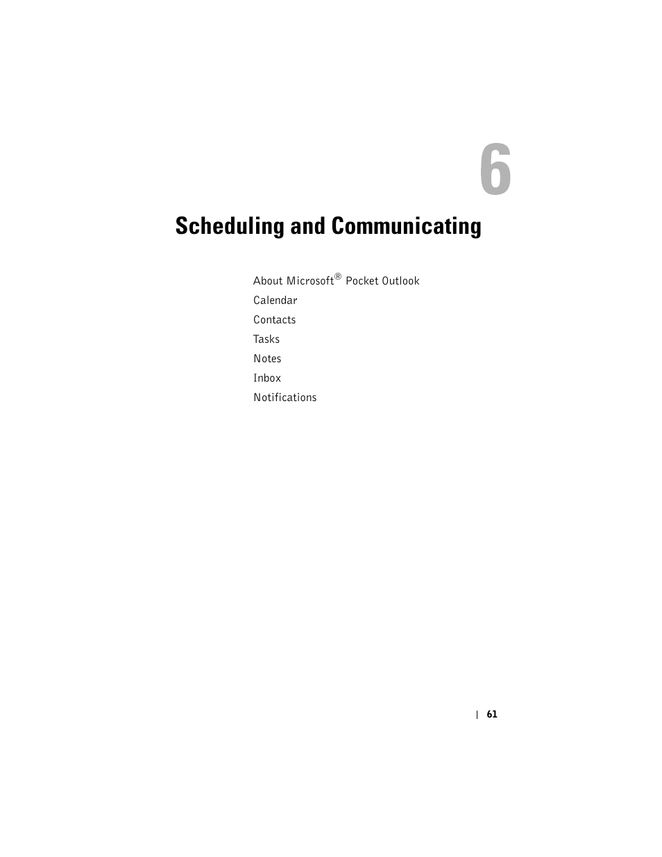 Scheduling and communicating | Dell AXIM X3 User Manual | Page 61 / 178