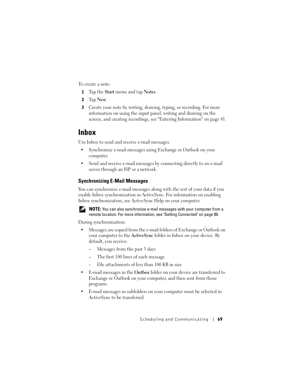 Inbox | Dell AXIM X3 User Manual | Page 69 / 178