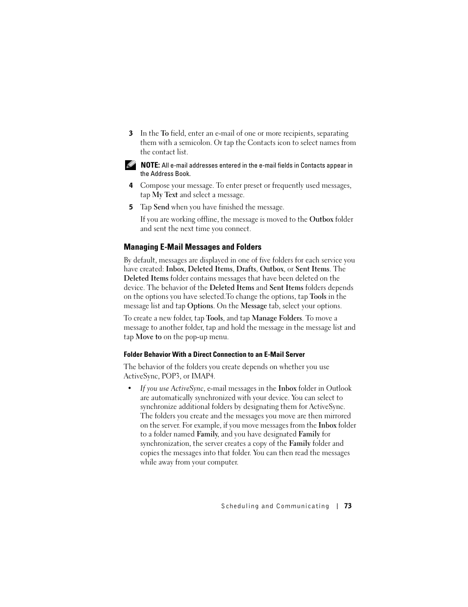 Dell AXIM X3 User Manual | Page 73 / 178