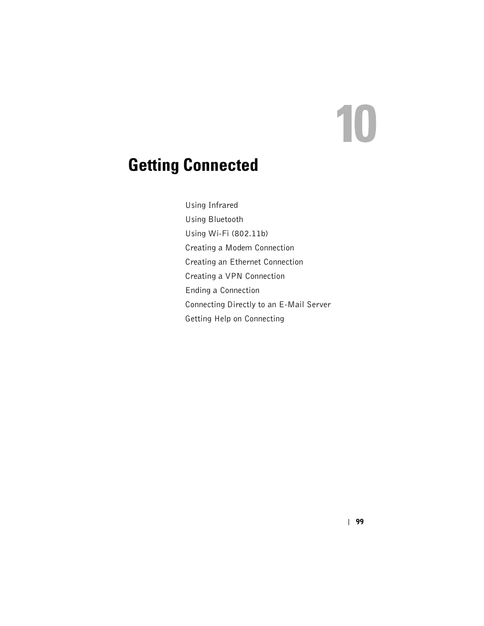 Getting connected | Dell AXIM X3 User Manual | Page 99 / 178