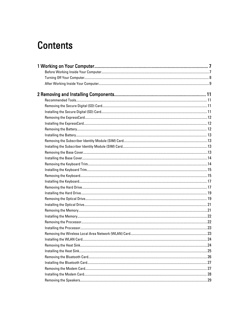 Dell Latitude E6530 (Mid 2012) User Manual | Page 3 / 87