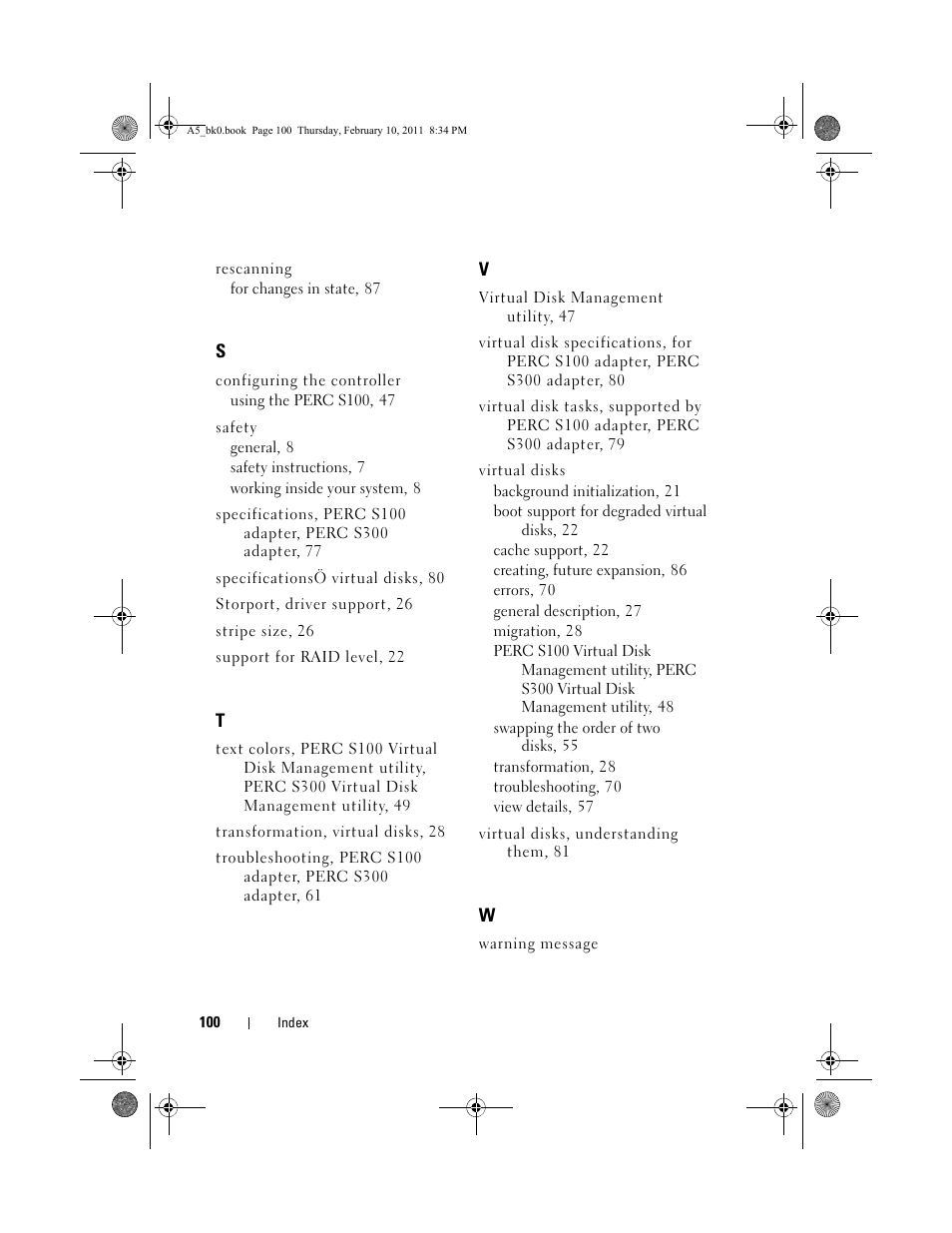 Dell PowerEdge RAID Controller S100 User Manual | Page 100 / 110