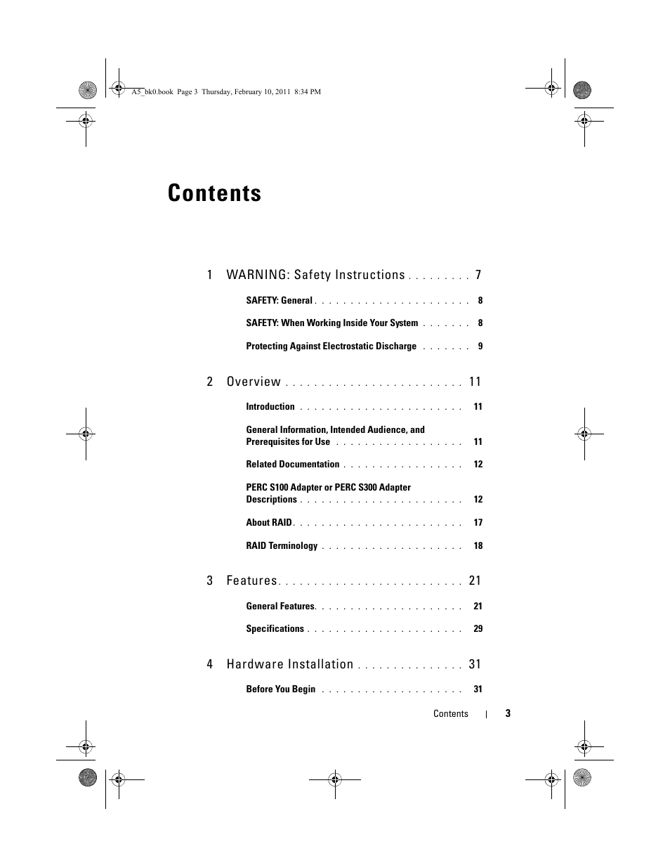 Dell PowerEdge RAID Controller S100 User Manual | Page 3 / 110