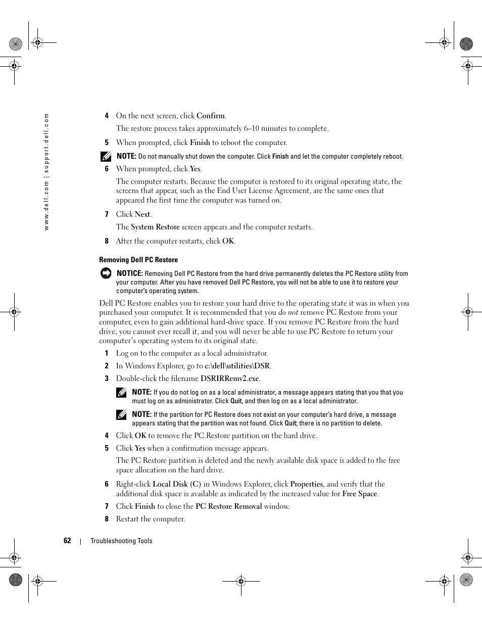 Dell XPS 400/Dimension 9150 User Manual | Page 62 / 148