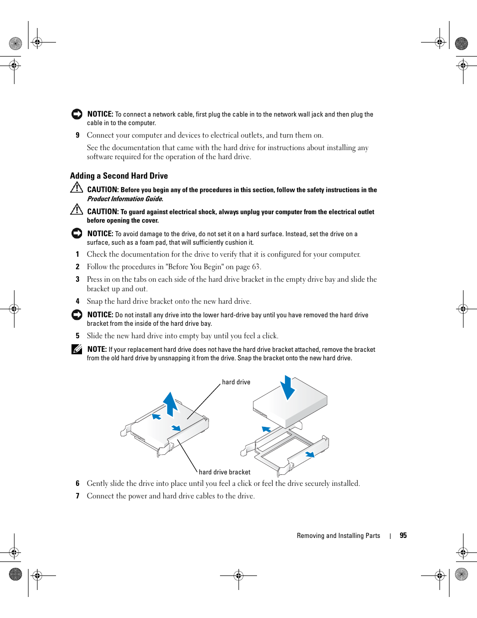 Adding a second hard drive | Dell XPS 400/Dimension 9150 User Manual | Page 95 / 148