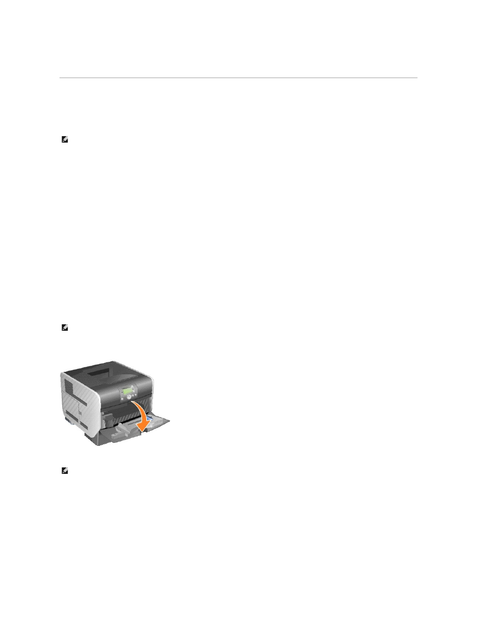 Loading the multipurpose feeder | Dell 5210n Mono Laser Printer User Manual | Page 108 / 150