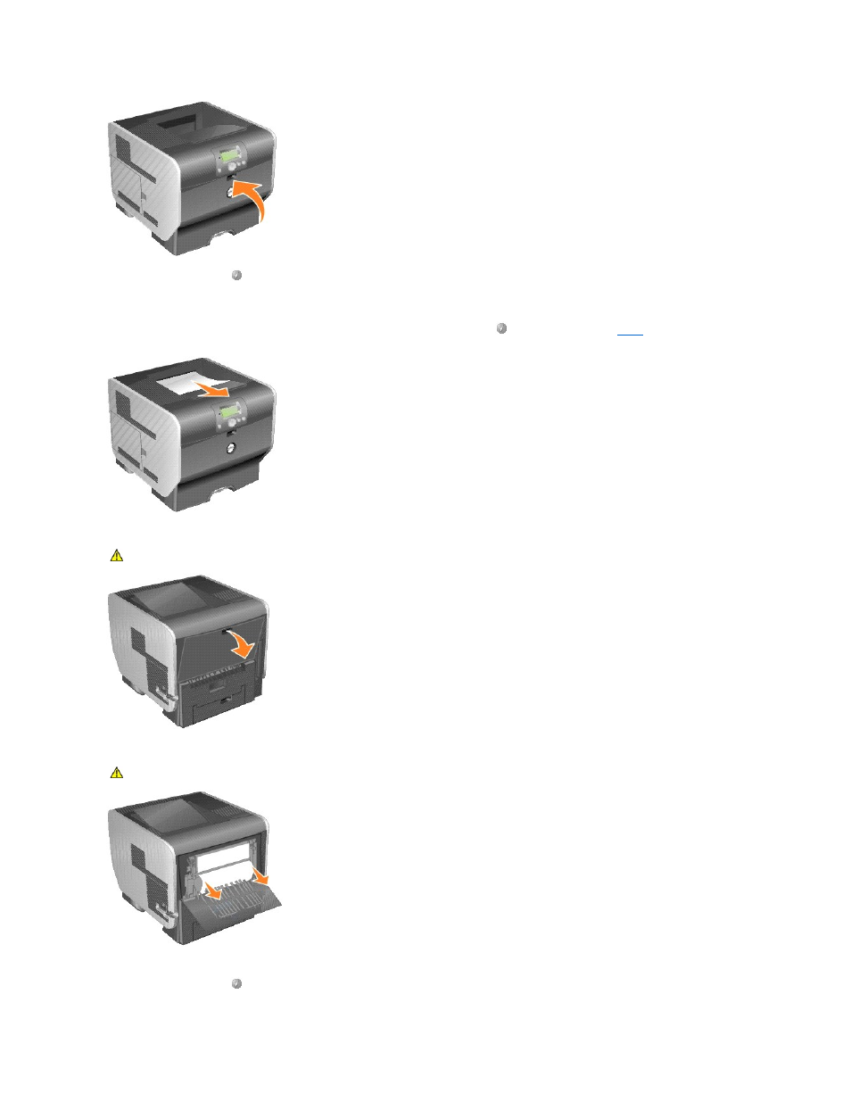 202 paper jam open rear door | Dell 5210n Mono Laser Printer User Manual | Page 18 / 150