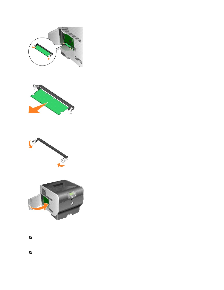 Installing font roms | Dell 5210n Mono Laser Printer User Manual | Page 96 / 150