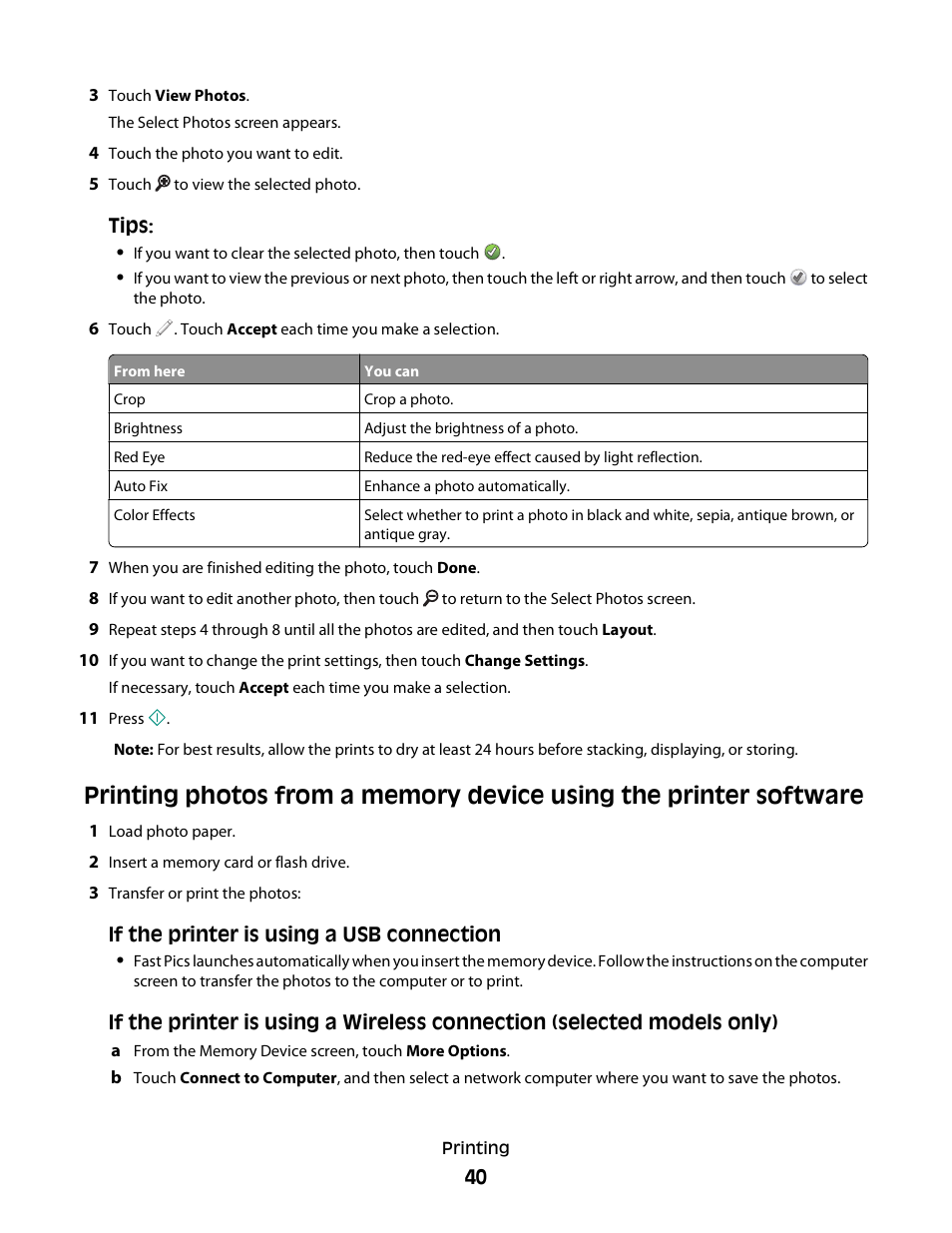 Dell P713w All In One Photo Printer User Manual | Page 40 / 125