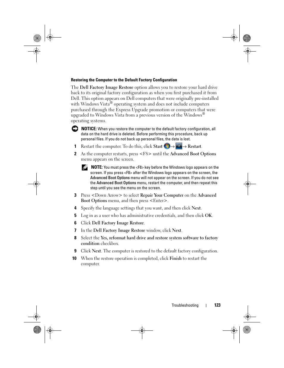 Dell XPS M1330 (M1330, Mid 2007) User Manual | Page 123 / 202