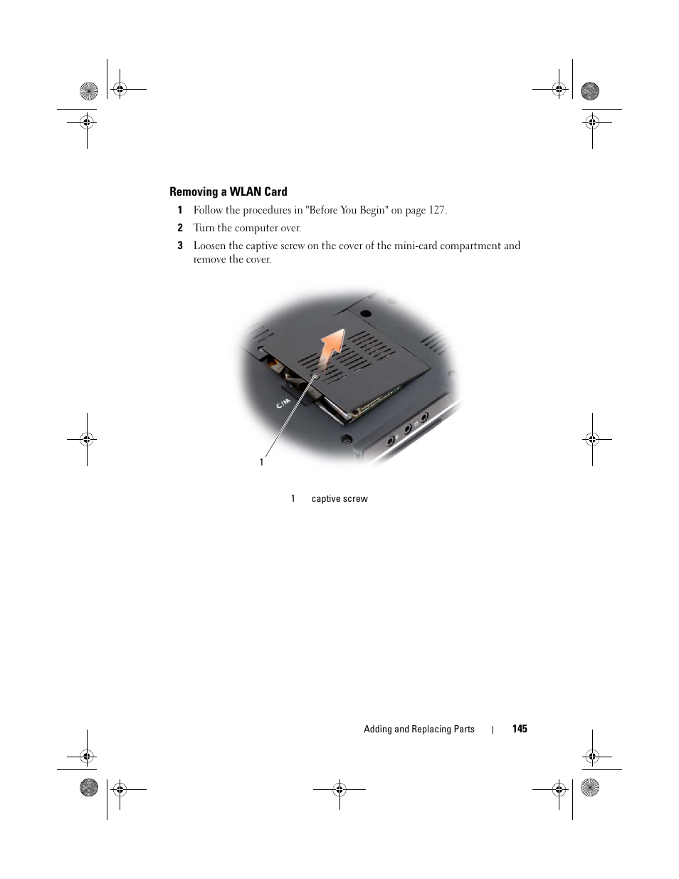 Removing a wlan card | Dell XPS M1330 (M1330, Mid 2007) User Manual | Page 145 / 202