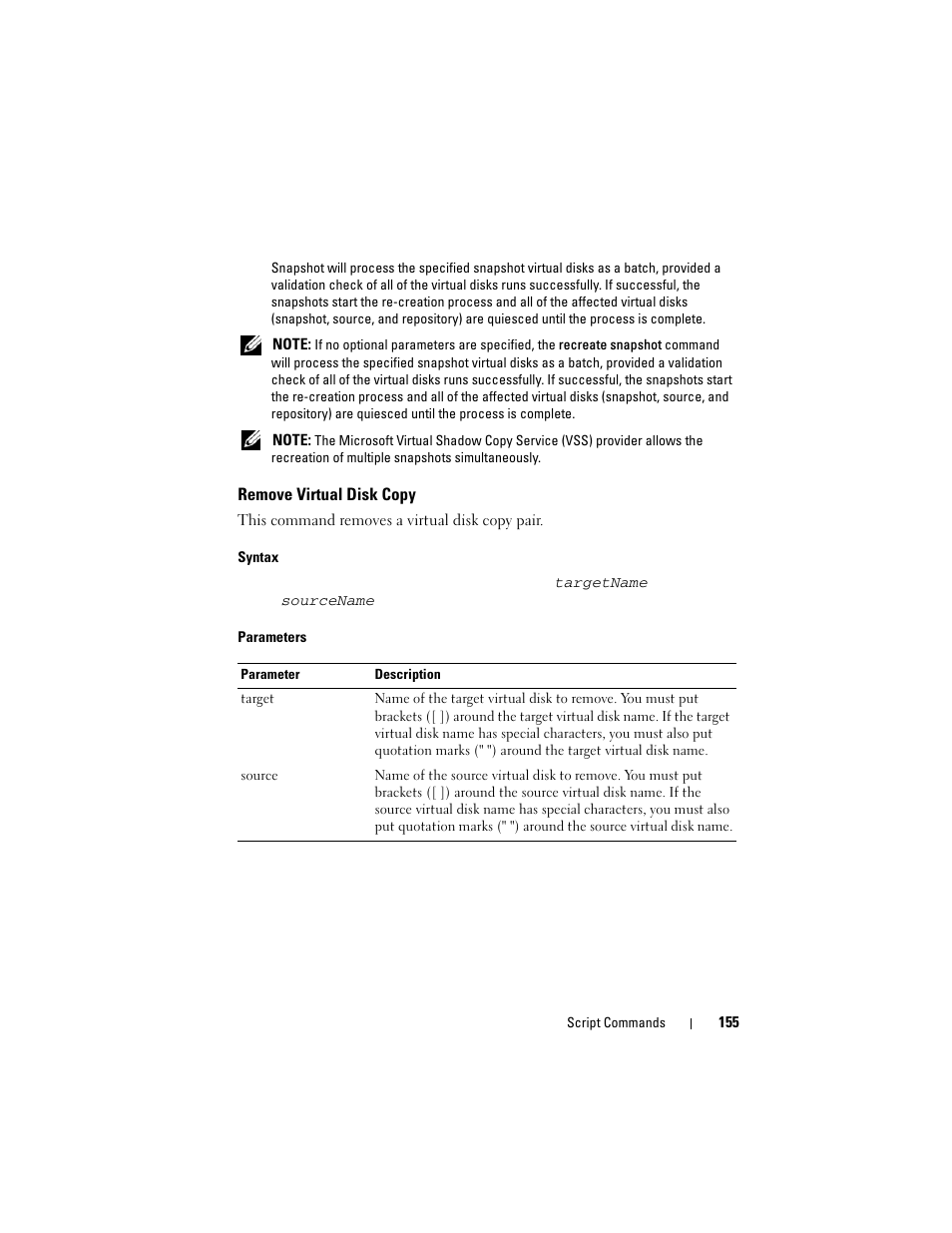 Remove virtual disk copy | Dell PowerVault MD3000 User Manual | Page 155 / 236