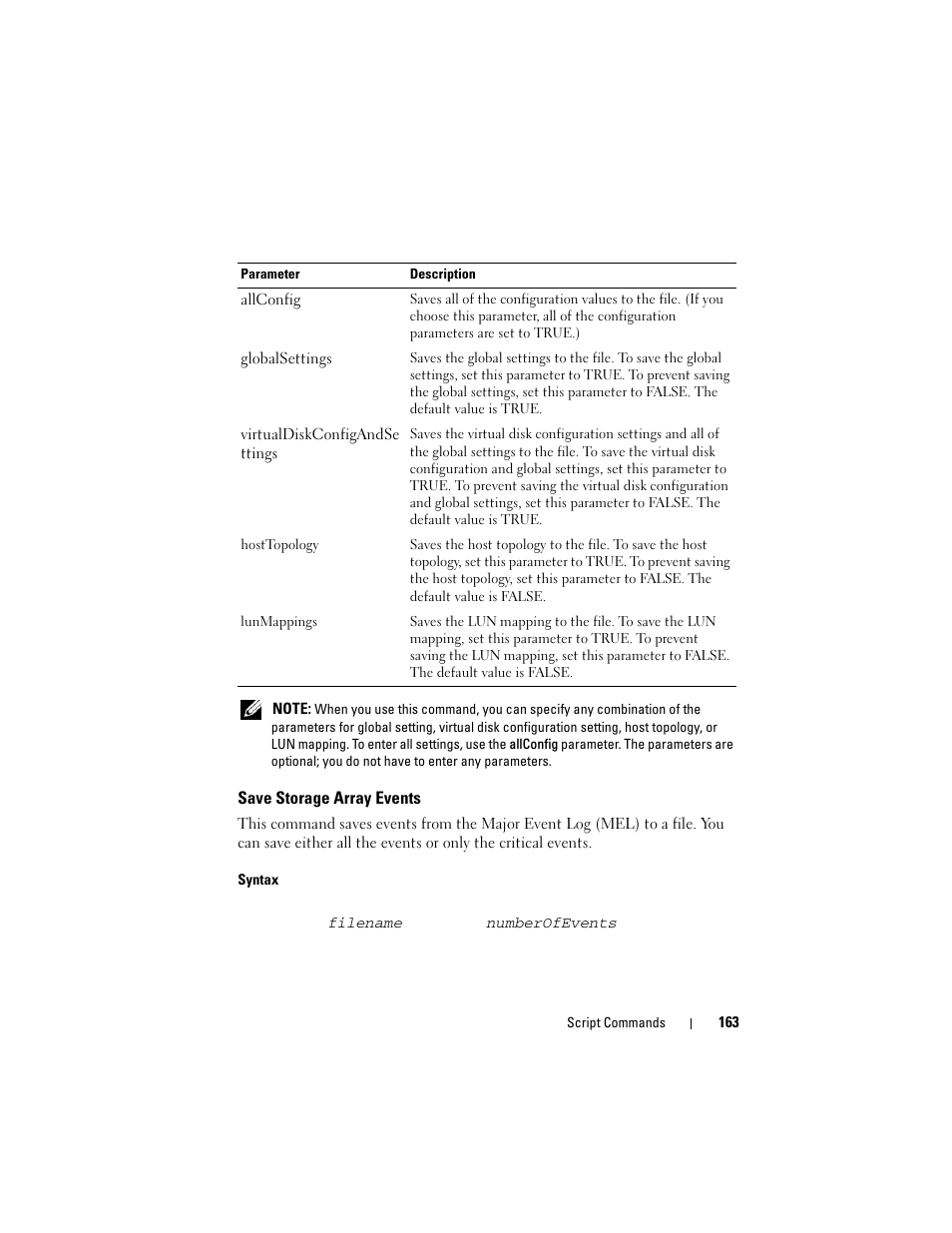 Save storage array events | Dell PowerVault MD3000 User Manual | Page 163 / 236