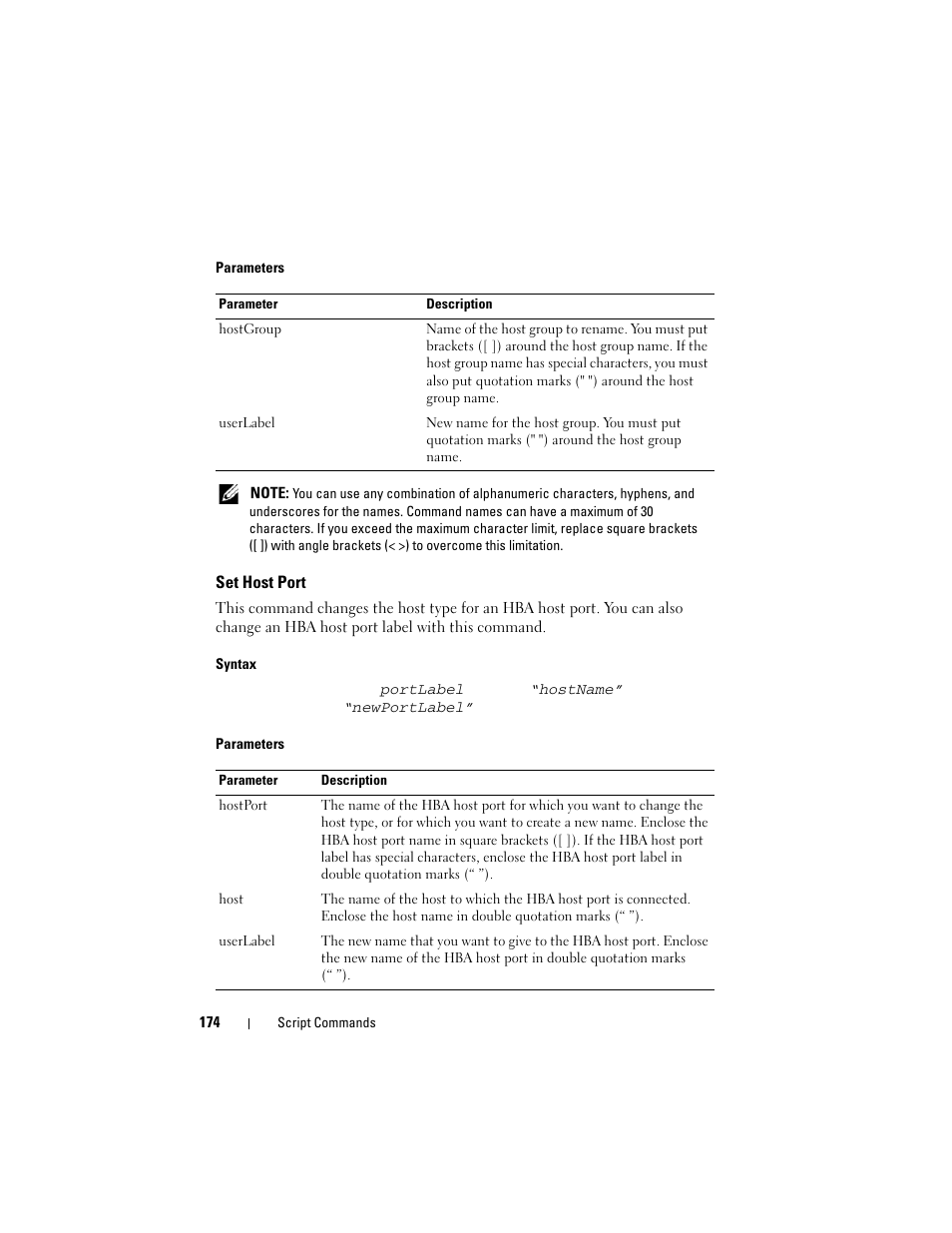Set host port | Dell PowerVault MD3000 User Manual | Page 174 / 236