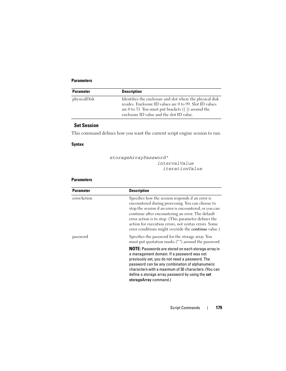 Set session | Dell PowerVault MD3000 User Manual | Page 179 / 236