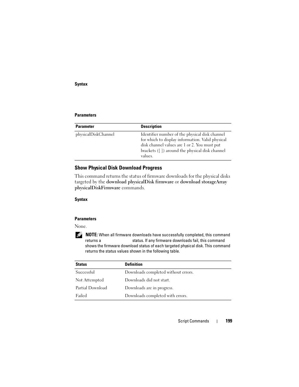 Show physical disk download progress | Dell PowerVault MD3000 User Manual | Page 199 / 236
