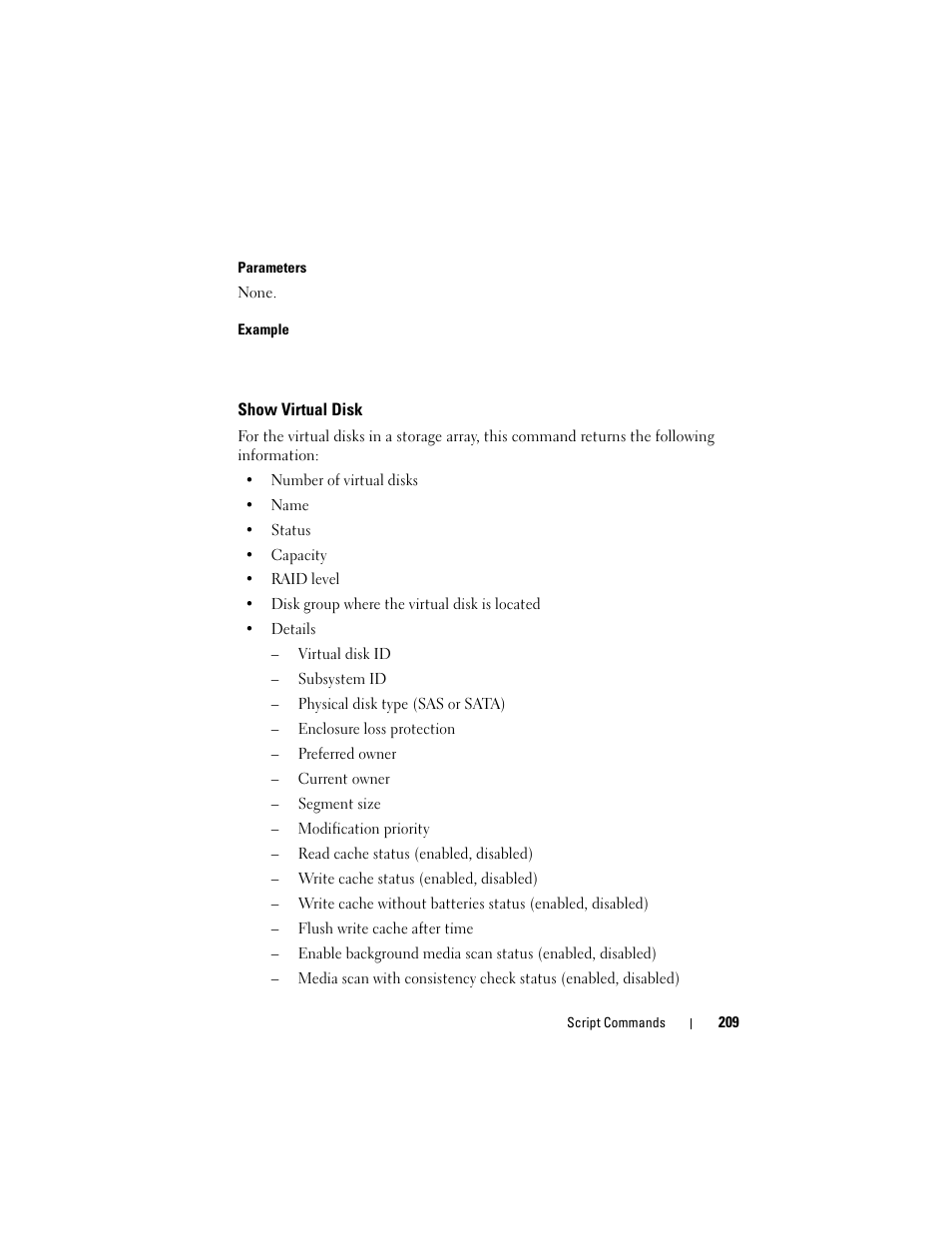 Show virtual disk | Dell PowerVault MD3000 User Manual | Page 209 / 236