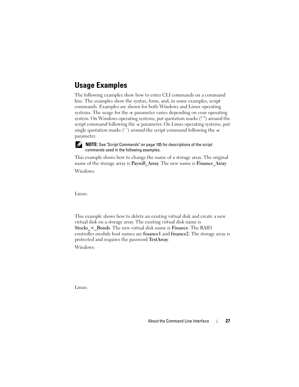 Usage examples | Dell PowerVault MD3000 User Manual | Page 27 / 236