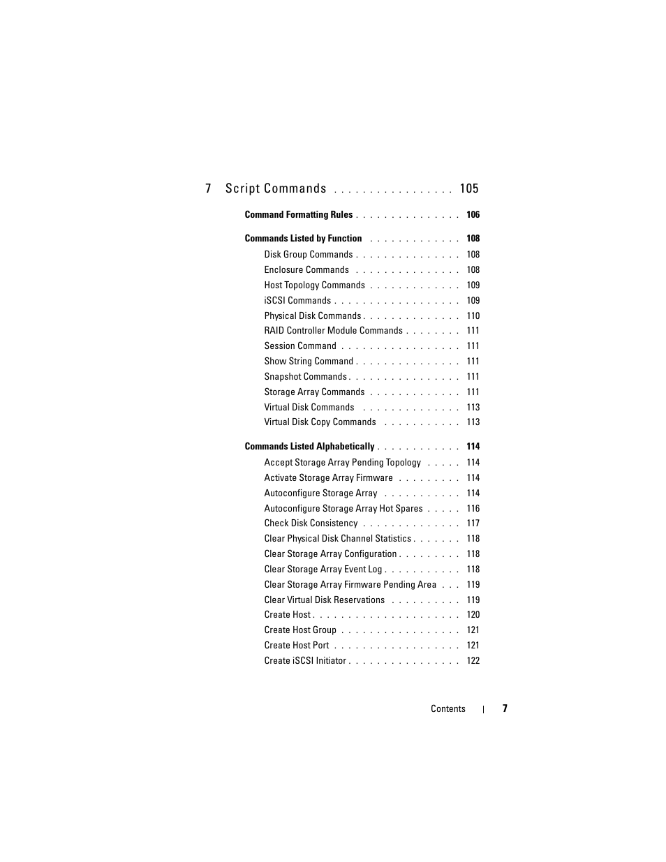 7script commands | Dell PowerVault MD3000 User Manual | Page 7 / 236