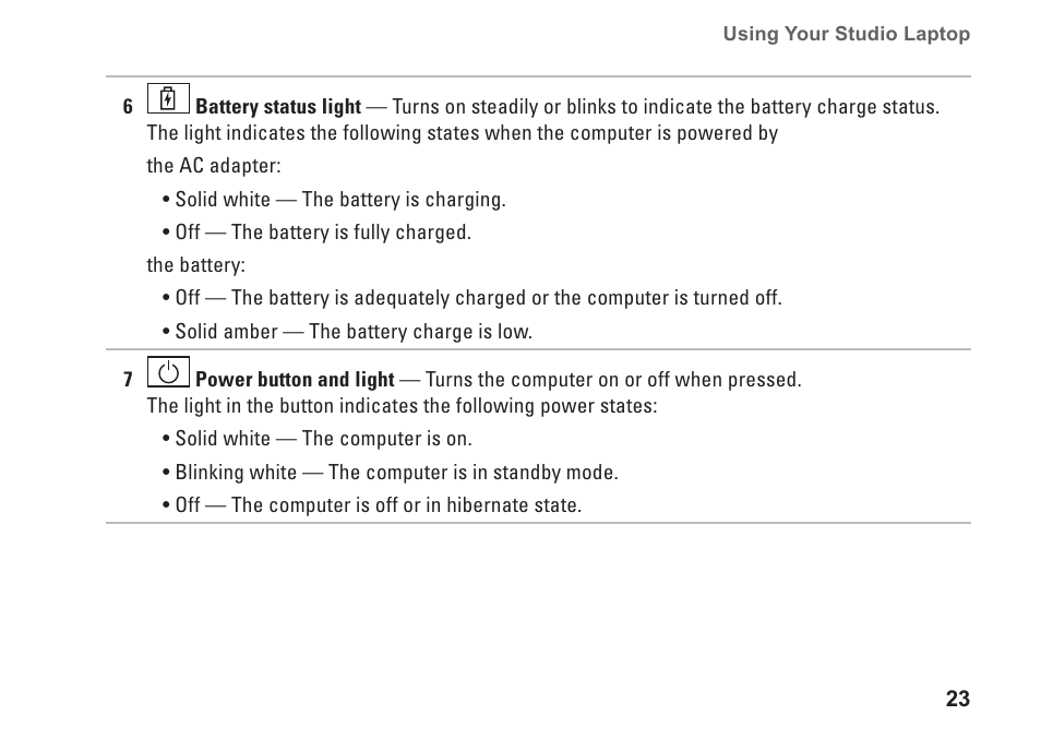 Dell Studio 1557 (Late 2009) User Manual | Page 25 / 102