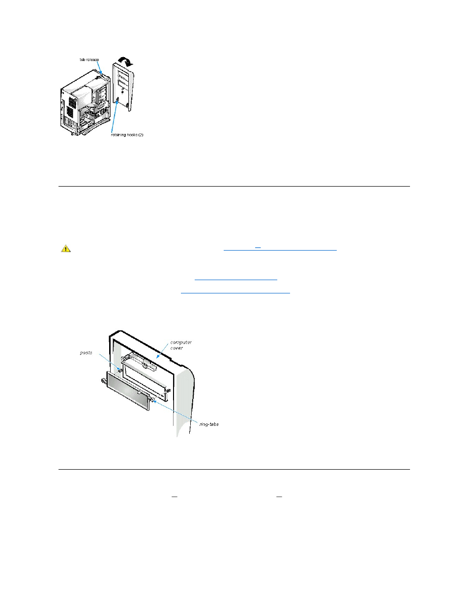 Removing and replacing front-panel inserts, Connecting drives | Dell OptiPlex GX1p User Manual | Page 10 / 70