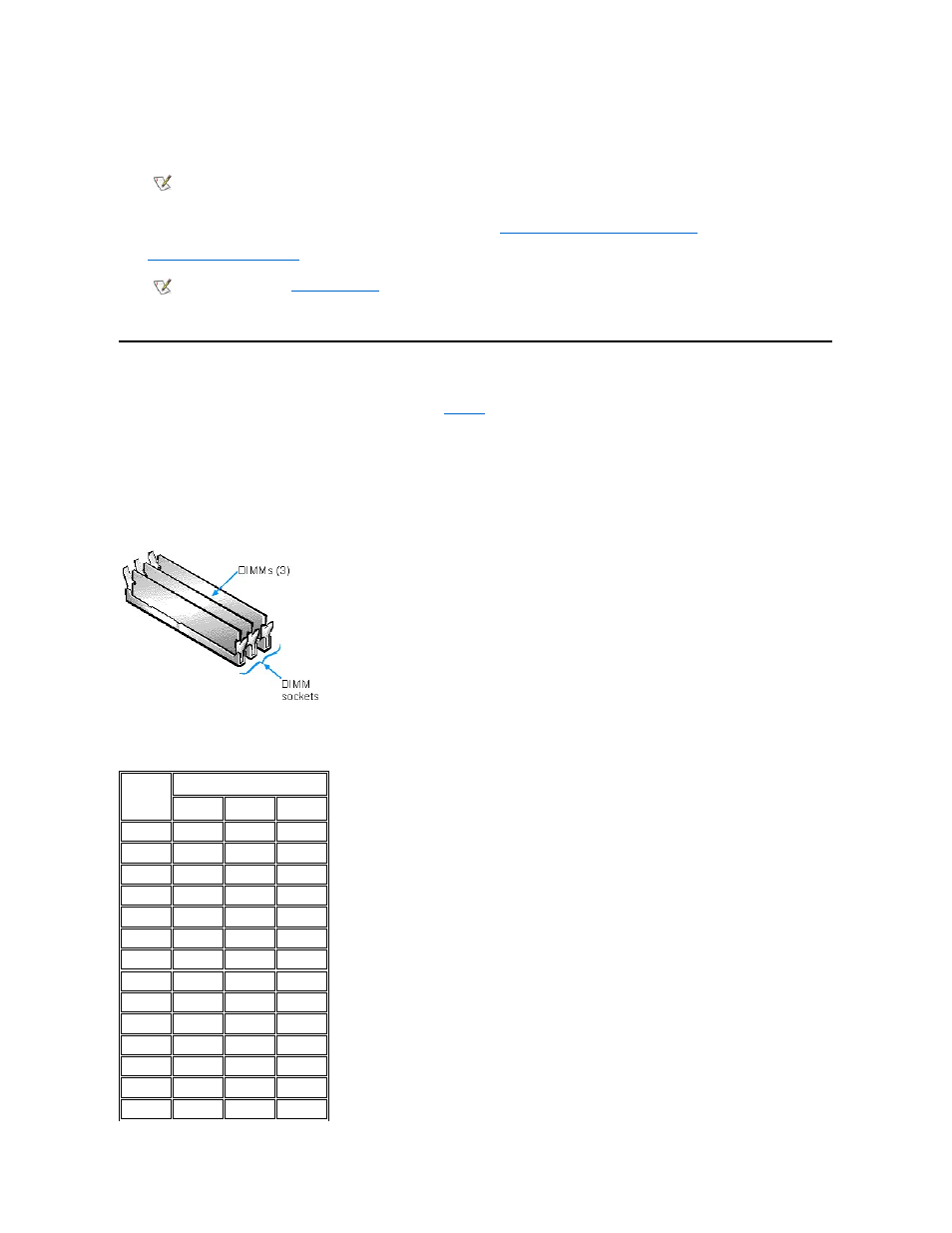 System memory, Adding memory | Dell OptiPlex GX1p User Manual | Page 38 / 70