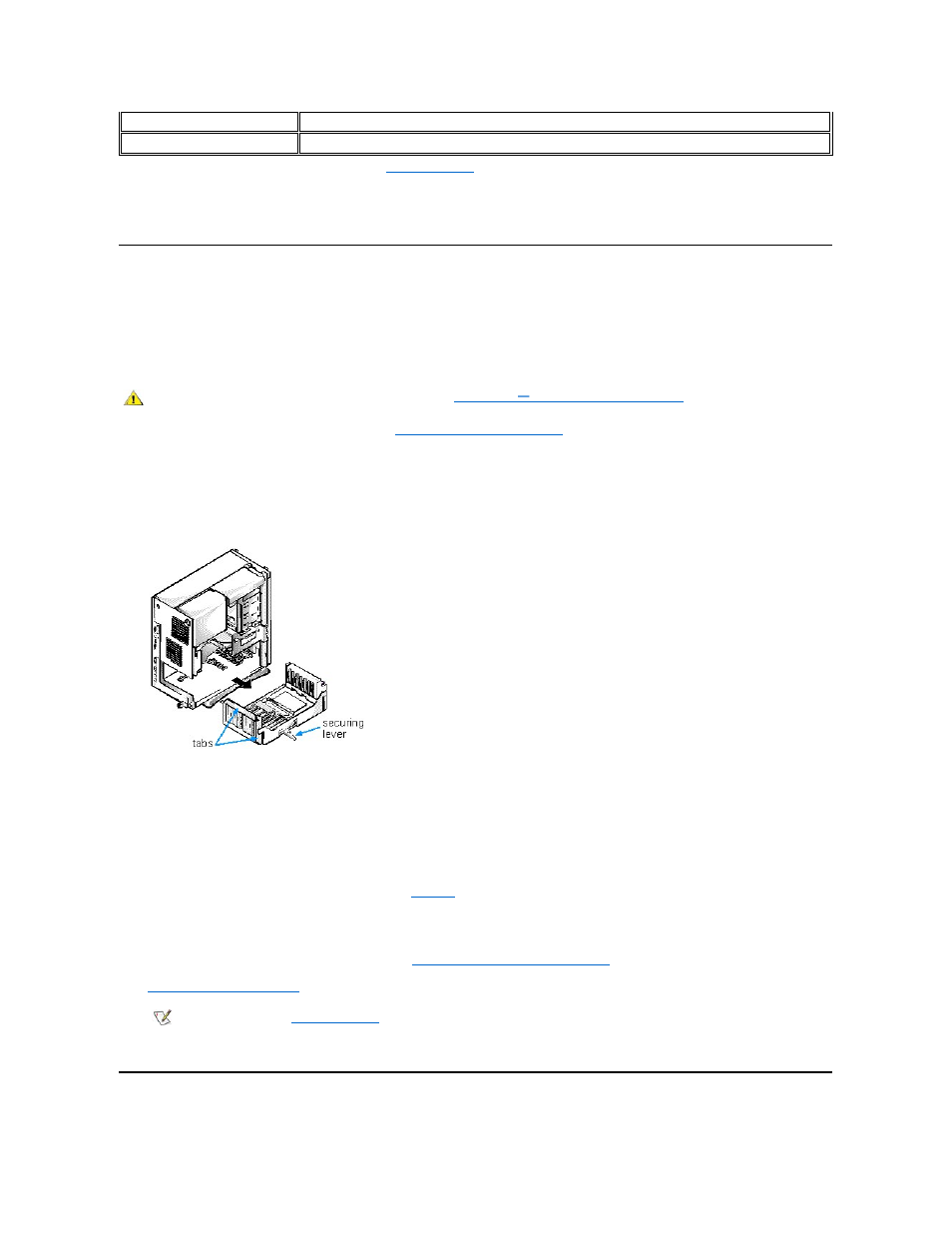 Removing and replacing the expansion-card cage | Dell OptiPlex GX1p User Manual | Page 7 / 70