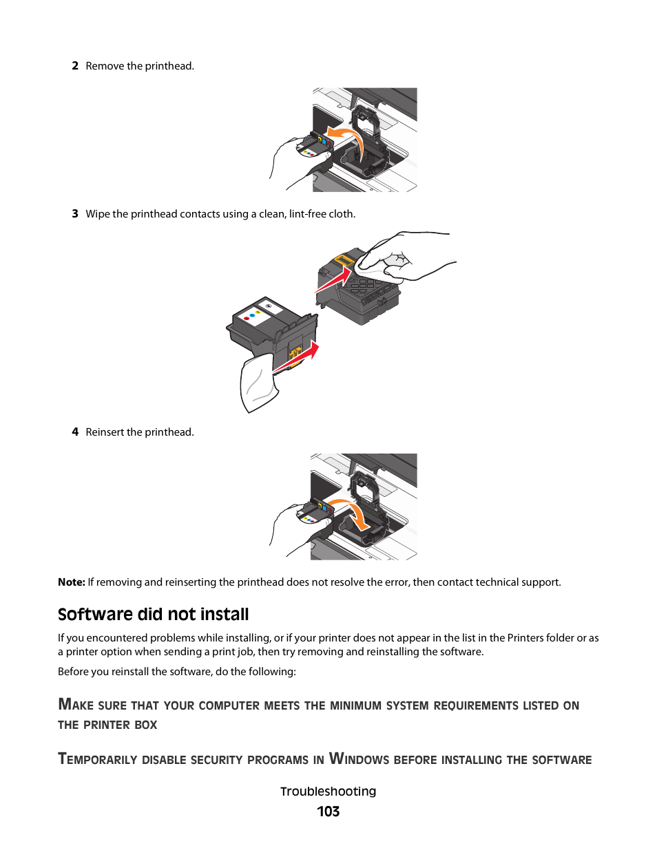 Software did not install | Dell V515w All In One Wireless Inkjet Printer User Manual | Page 103 / 141