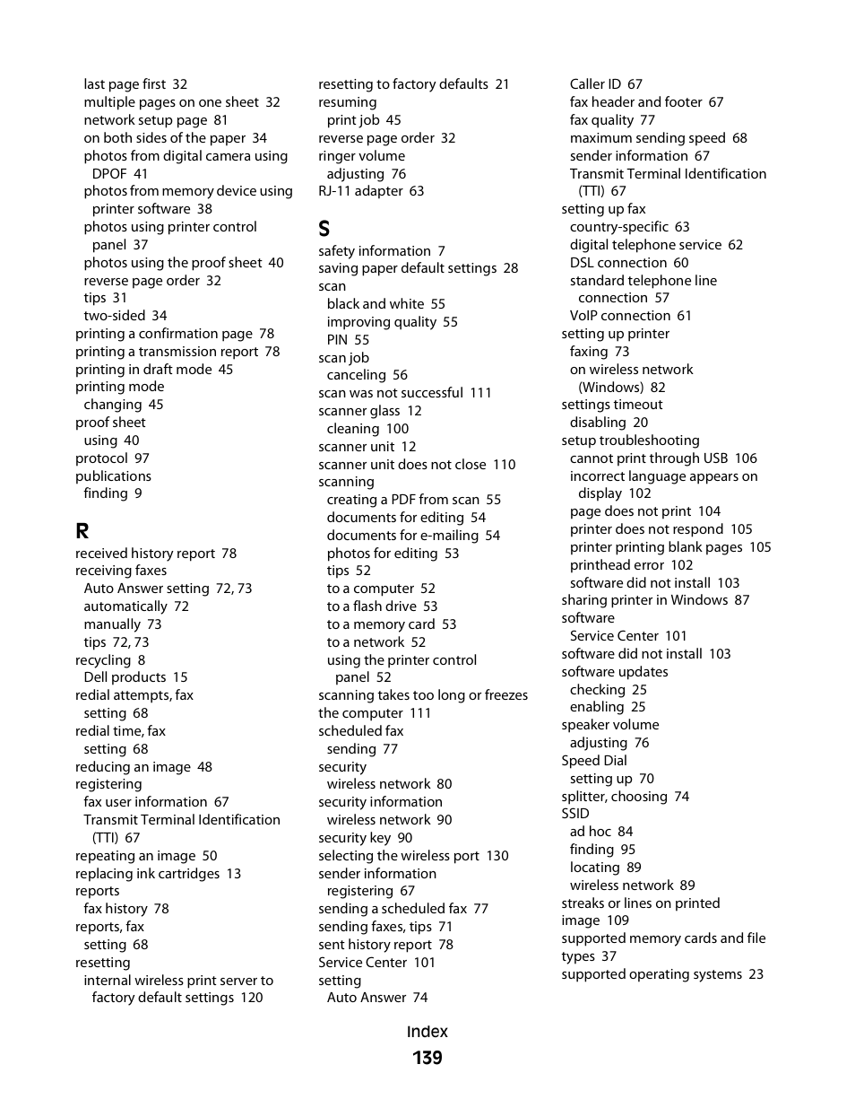 Dell V515w All In One Wireless Inkjet Printer User Manual | Page 139 / 141