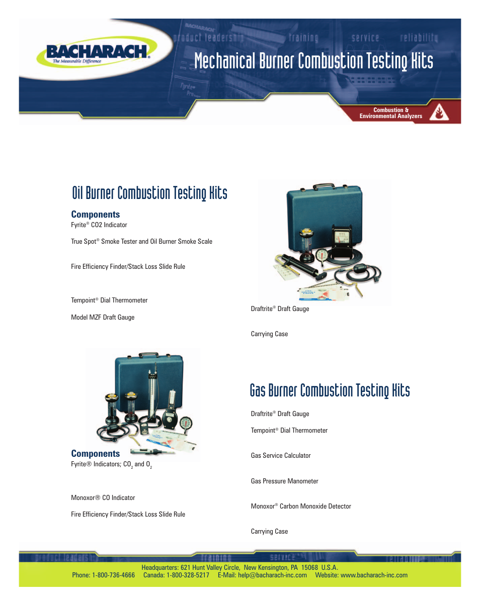 Bacharach MZF User Manual | 2 pages