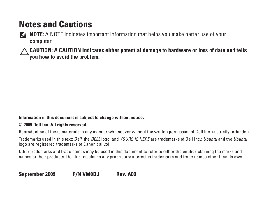 Dell Inspiron Zino HD (400, Late 2009) User Manual | Page 4 / 24