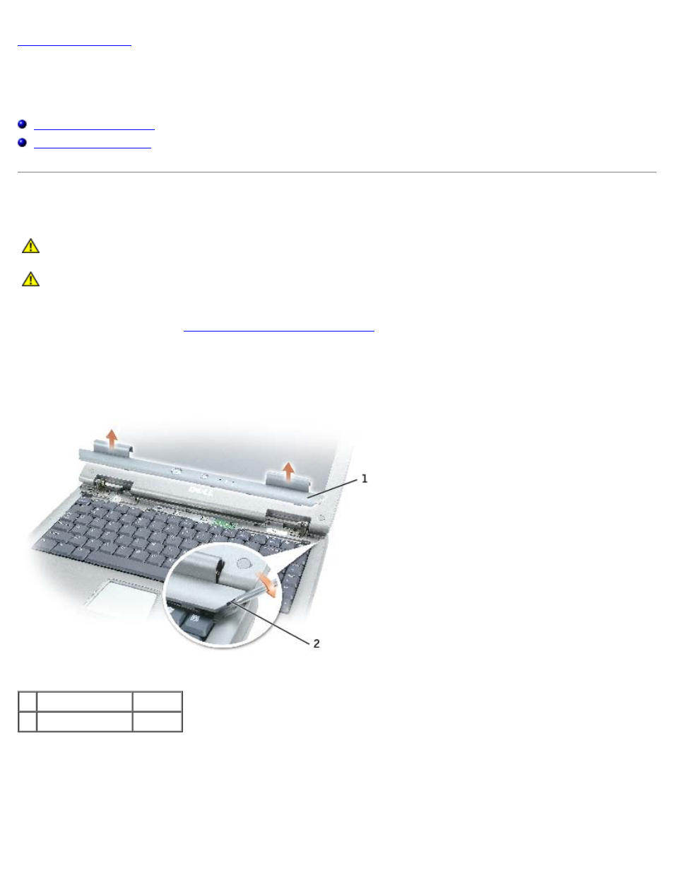 Keyboard: dell latitude 100l service manual, Keyboard, Removing the keyboard | Dell Latitude 100L User Manual | Page 19 / 51